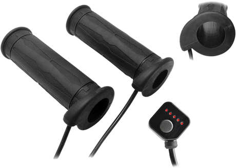 KOSO NORTH AMERICA Grips - Heated - Twist Throttle - 5 Level - 7/8" ONLY FOR 7/8" BARS AM10703G