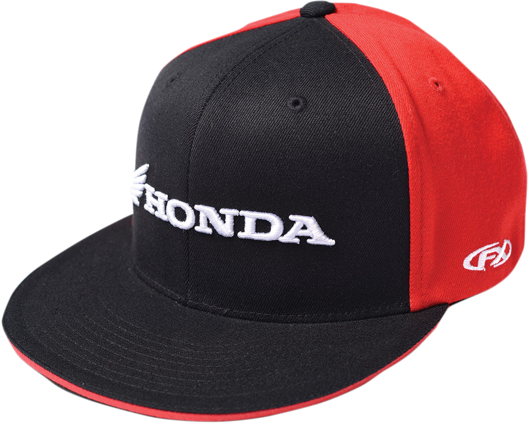 FACTORY EFFEX Honda Horizontal Flexfit® Hat - Black/Red - Small/Medium 15-88340