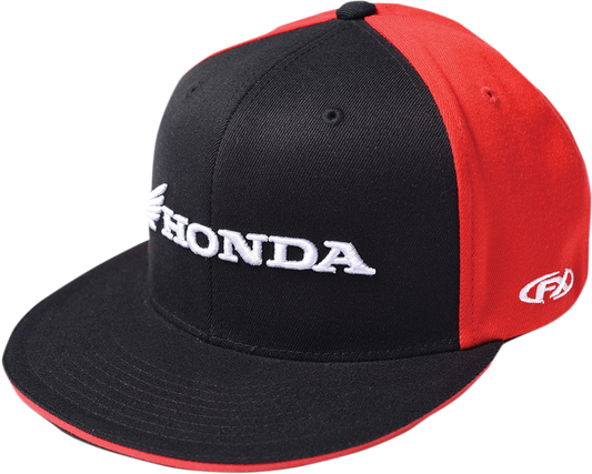 FACTORY EFFEX Gorra Honda Horizontal Flexfit® - Negro/Rojo - Pequeño/Mediano 15-88340 