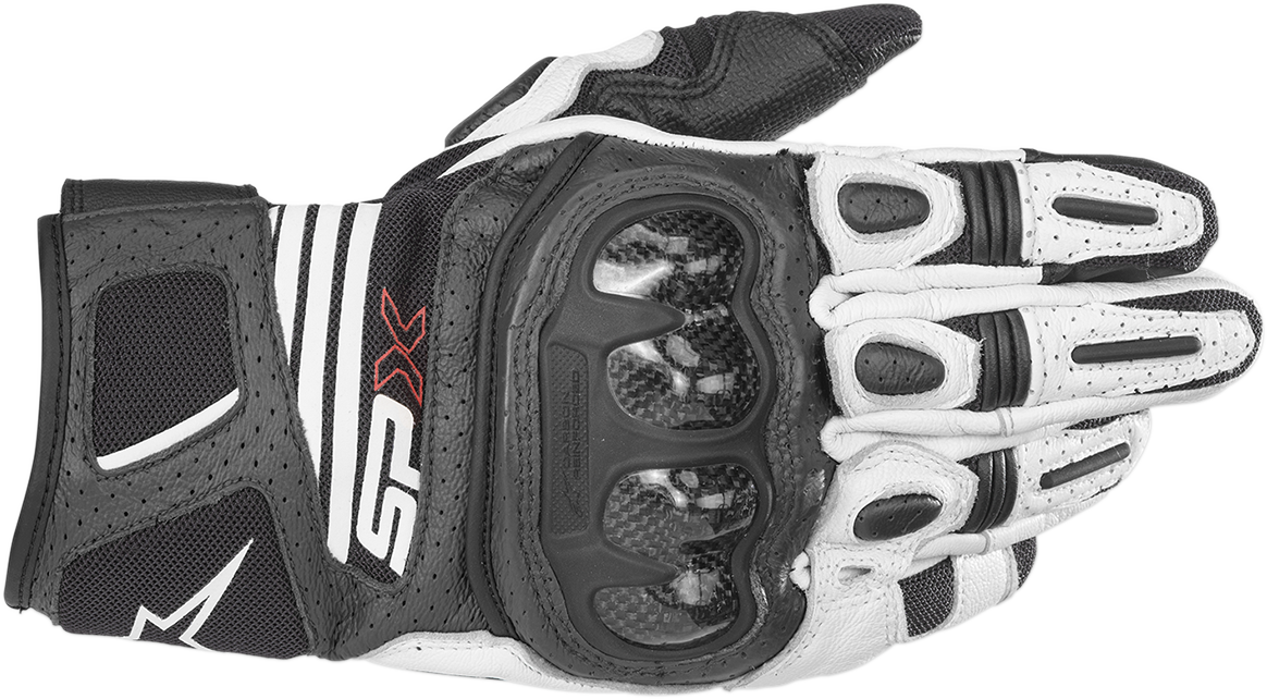 ALPINESTARS SPX AC V2 Gloves - Black/White - Large 3567319-12-L