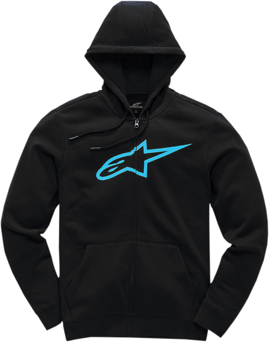 ALPINESTARS Ageless 2 Zip Hoodie - Black/Turquoise - XL 1038530521076XL