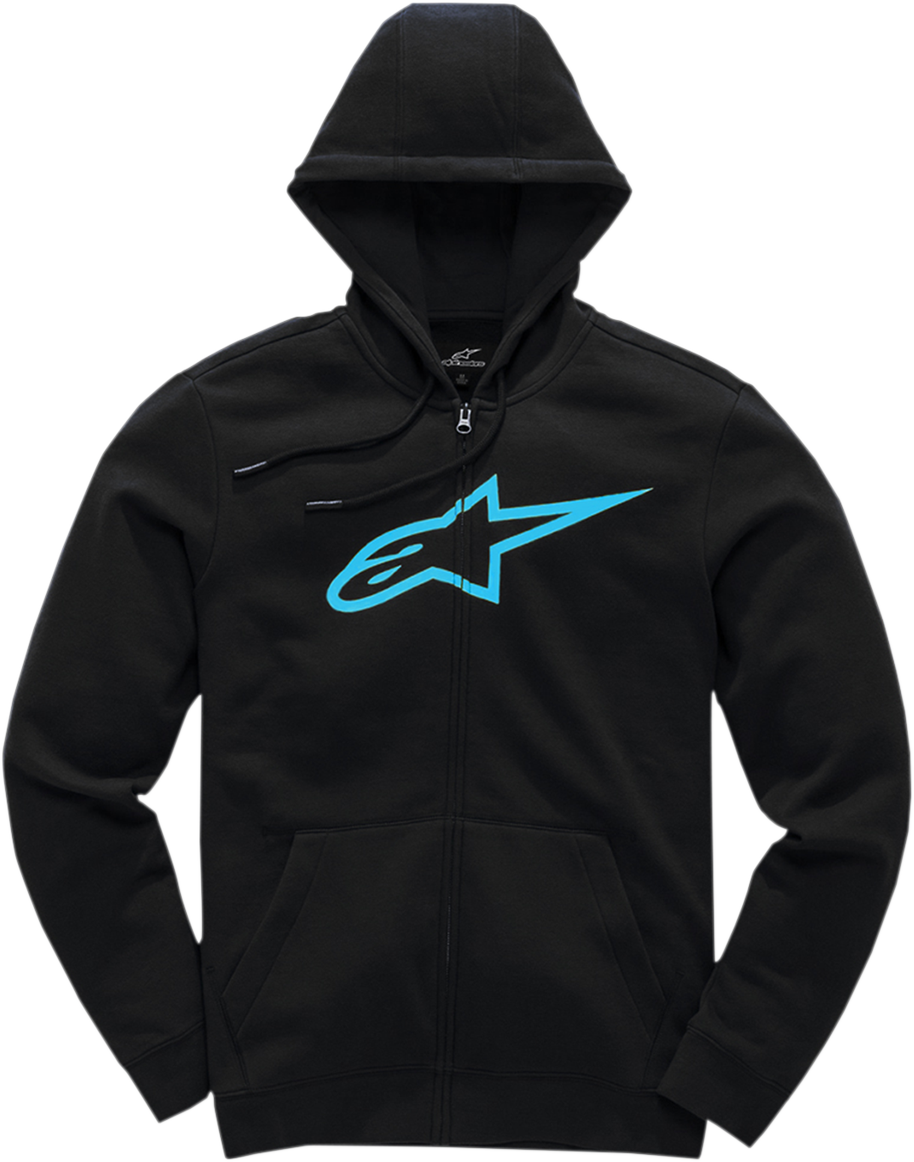 ALPINESTARS Ageless 2 Zip Hoodie - Black/Turquoise - Medium 103853052-1076M