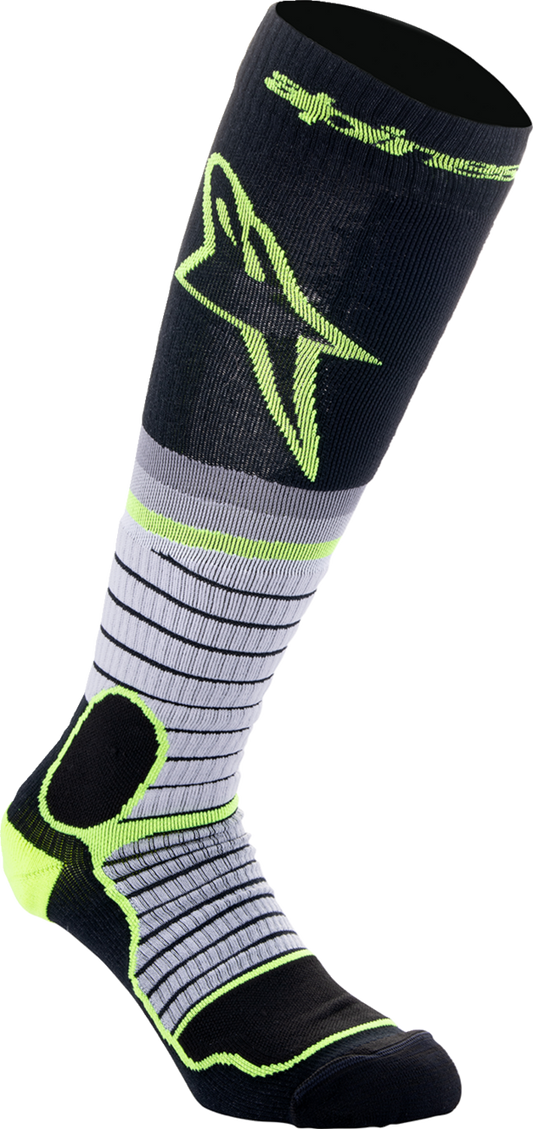 ALPINESTARS MX Pro Socks - Black/Gray/Yellow - Medium 4701524-175-M