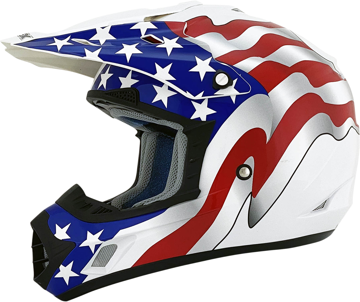AFX FX-17 Helmet - Flag - White - XL 0110-2378