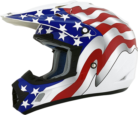 AFX FX-17 Helmet - Flag - White - XS 0110-2374