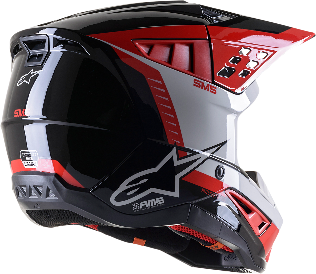 ALPINESTARS SM5 Helmet - Beam - Black/Gray/Red - Large 8303722-1313-LG