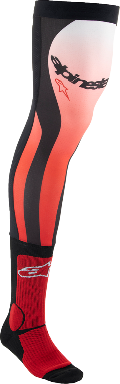 Calcetines con rodillera ALPINESTARS - Negro/Rojo - Grande/XL 4701324-3012-LX 