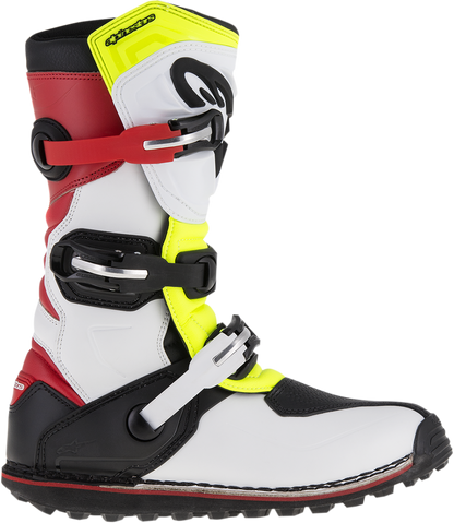 ALPINESTARS Tech-T Boots - White/Red/Yellow Fluorescent/Black - US 9 2004017-2351-9