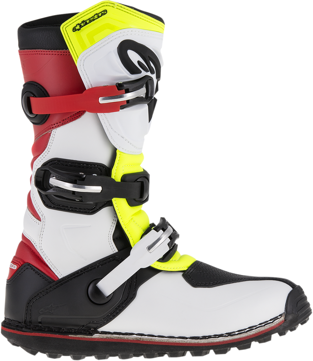 ALPINESTARS Tech-T Boots - White/Red/Yellow Fluorescent/Black - US 10 2004017-2351-10