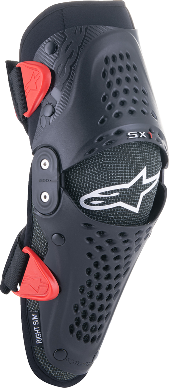 Rodilleras ALPINESTARS Youth SX-1 - Negro/Rojo - Pequeño/Mediano 6546319-13-SM 