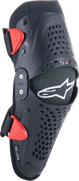 Rodilleras ALPINESTARS Youth SX-1 - Negro/Rojo - Pequeño/Mediano 6546319-13-SM 