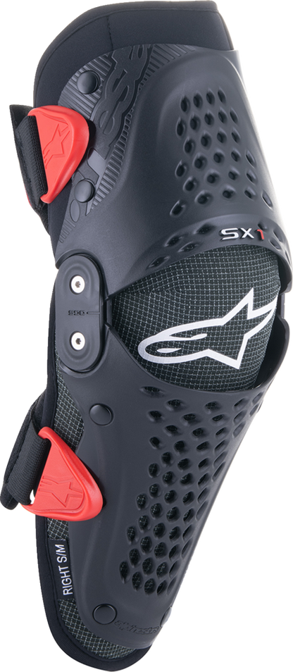 Rodilleras ALPINESTARS Youth SX-1 - Negro/Rojo - Pequeño/Mediano 6546319-13-SM 