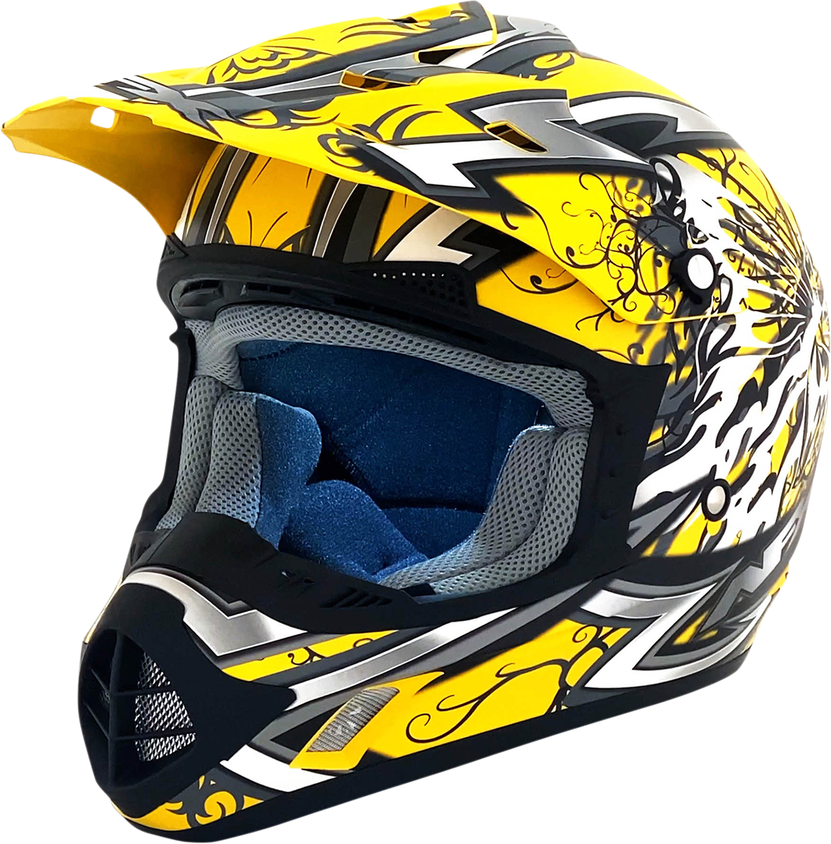 AFX FX-17 Helmet - Butterfly - Matte Yellow - Large 0110-7134