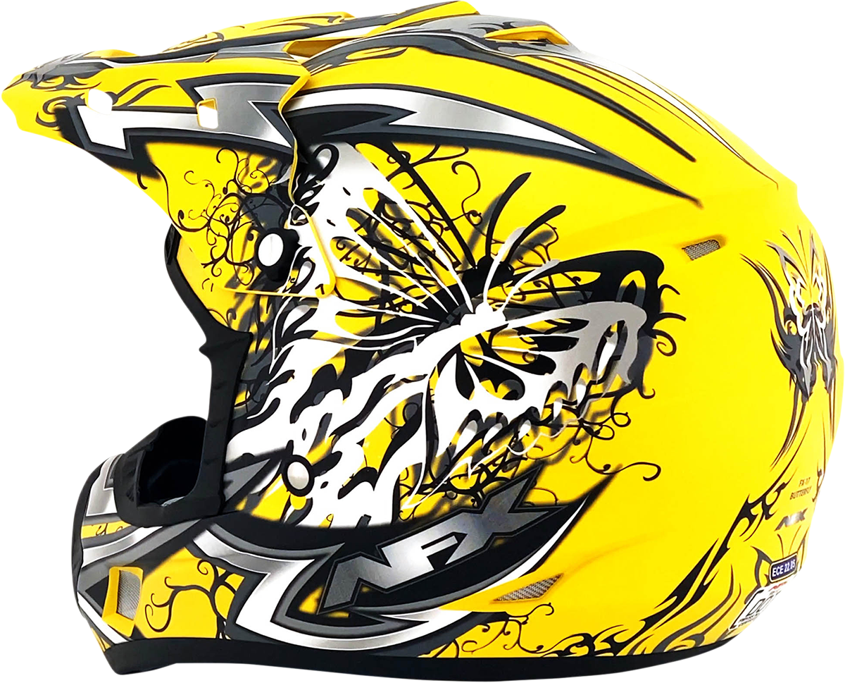 AFX FX-17Y Helmet - Butterfly - Matte Yellow - Large 0111-1395