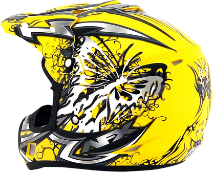 AFX FX-17Y Helmet - Butterfly - Matte Yellow - Large 0111-1395