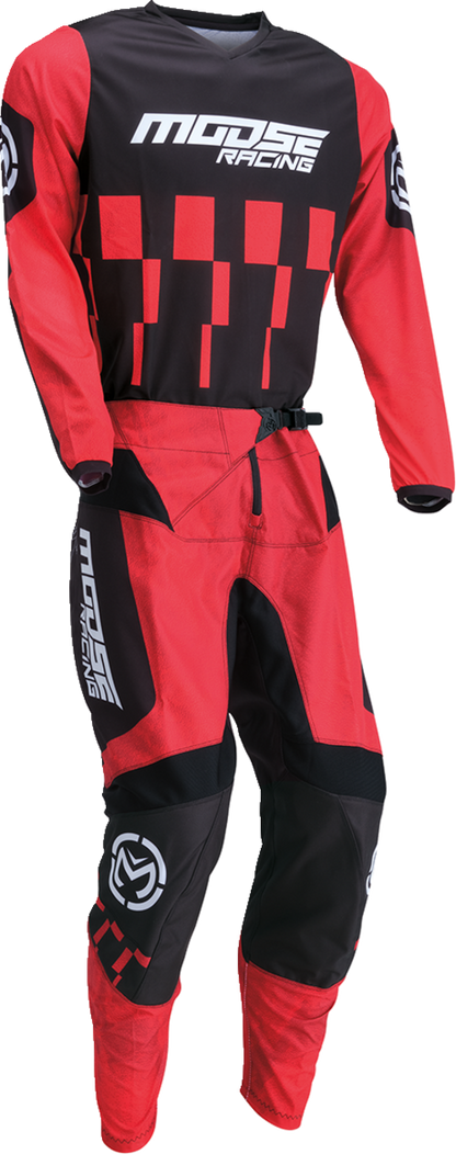 MOOSE RACING Qualifier Jersey - Red/Black - Large 2910-7552