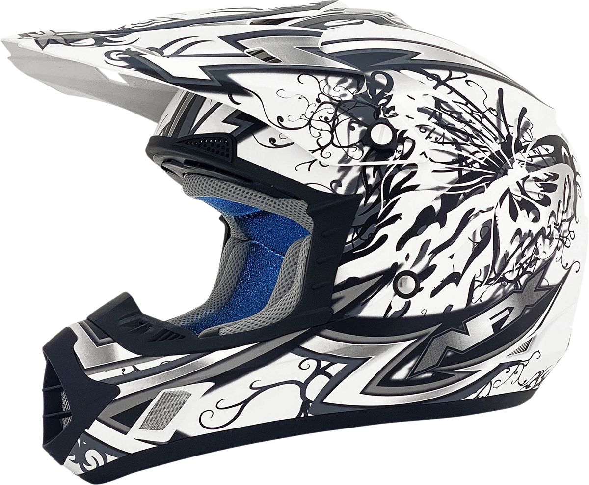 AFX FX-17 Helmet - Butterfly - Matte White - XL 0110-7130