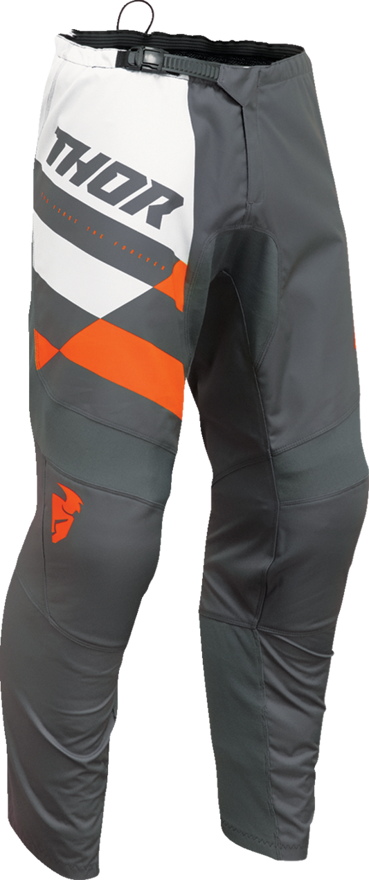 THOR Sector Checker Pants - Charcoal/Orange - 28 2901-10994