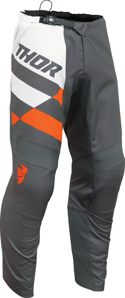 THOR Sector Checker Pants - Charcoal/Orange - 38 2901-10999