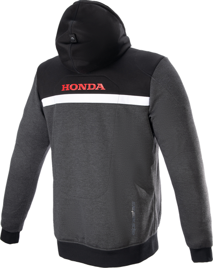 Sudadera con capucha ALPINESTARS Honda Chrome Street - Negro/Gris/Rojo - Mediana 4201323-1908-M 