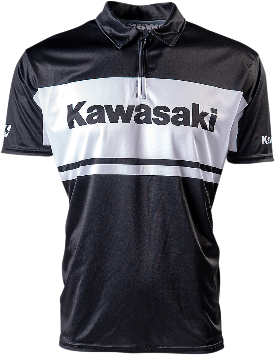 FACTORY EFFEX Kawasaki Team Pit Shirt - Negro - Mediano 23-85102 