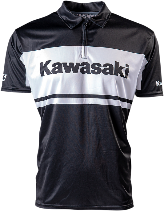 FACTORY EFFEX Kawasaki Team Pit Shirt - Negro - 2XL 23-85108 