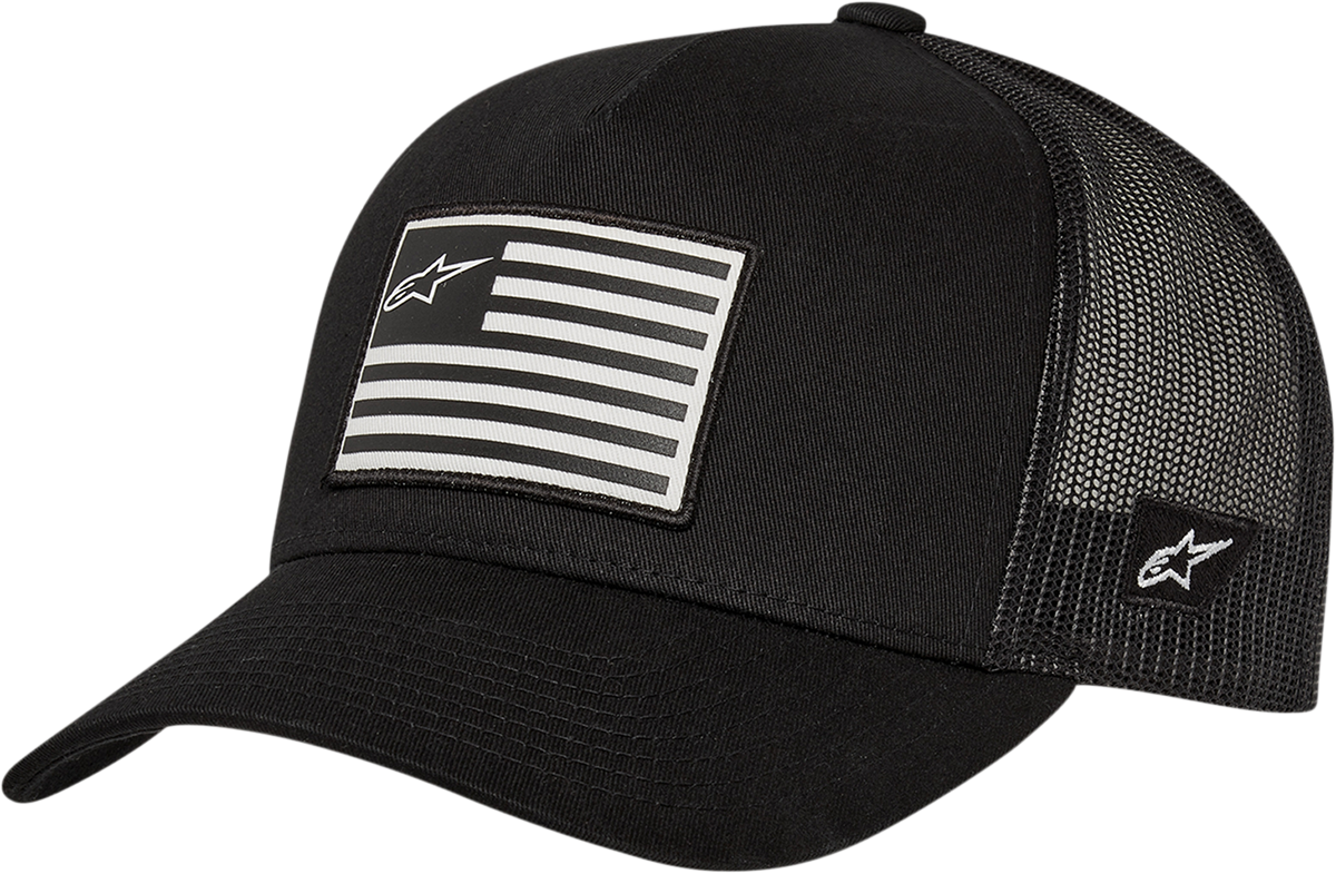 Gorra ALPINESTARS Flag Snapback - Negro/Negro - Talla única 1211810131010OS 