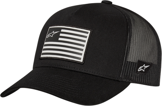 Gorra ALPINESTARS Flag Snapback - Negro/Negro - Talla única 1211810131010OS 