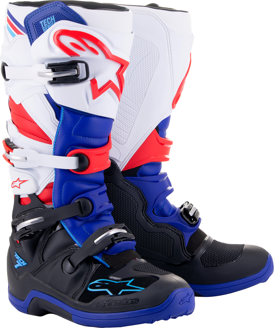 ALPINESTARS Tech 7 Boots - Black/Blue/Red/White - US 7 2012014-1732-7