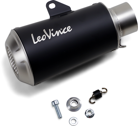 LEOVINCE 54mm Universal LV-10 Slip-On Muffler - Black Edition 9746B