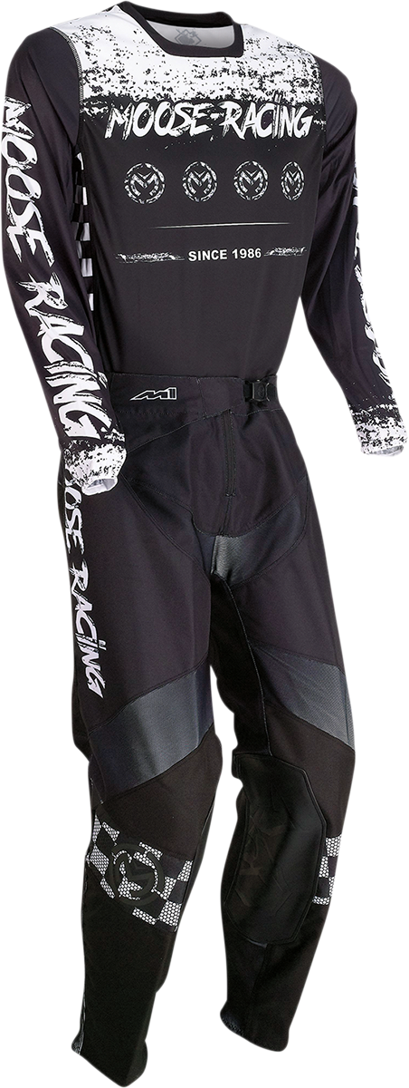 MOOSE RACING M1 Jersey - Black/White - Large 2910-6890