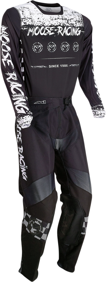 MOOSE RACING M1 Jersey - Black/White - Large 2910-6890