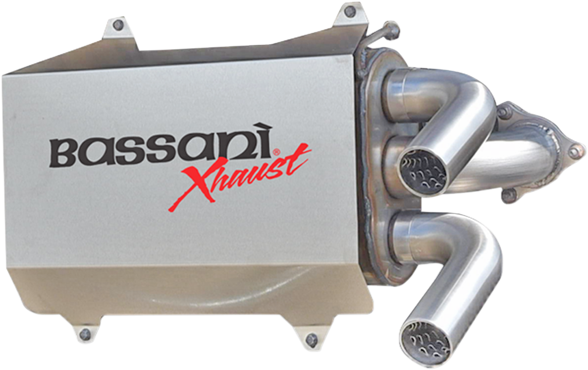BASSANI XHAUST Muffler - Stainless Steel - RZR XP 1000  Turbo 2016-2018 6R1017T