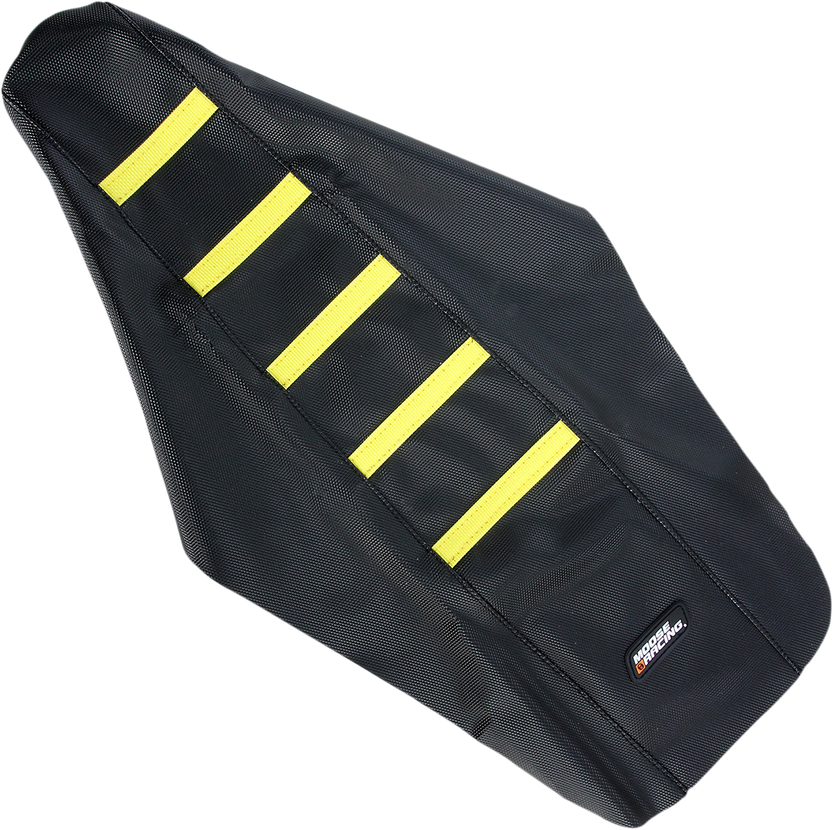 MOOSE RACING Ribbed Seat Cover - Black Cover/Yellow Ribs - Suzuki RM12501-331RT