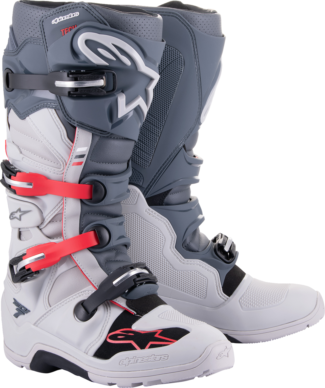 ALPINESTARS Tech 7 Enduro Boots - Gray/Red - US 14 2012114-9204-14