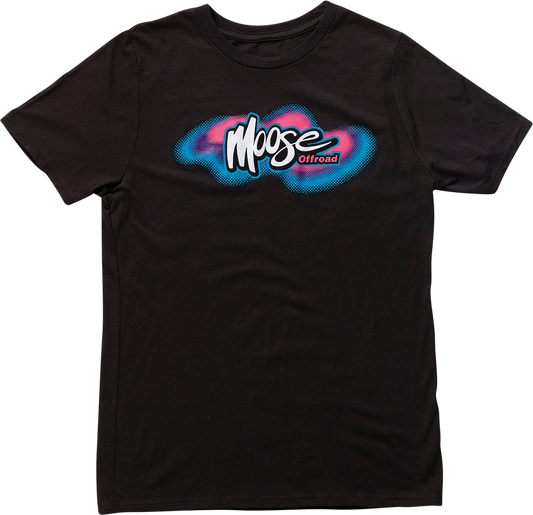 MOOSE RACING Youth Retro Moose T-Shirt - Black - Large 3032-3510