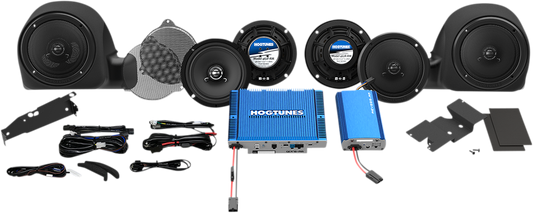 HOGTUNES Kit de altavoz/amplificador dual para Ultra Harley-Davidson QC ULTRA 6-RM 