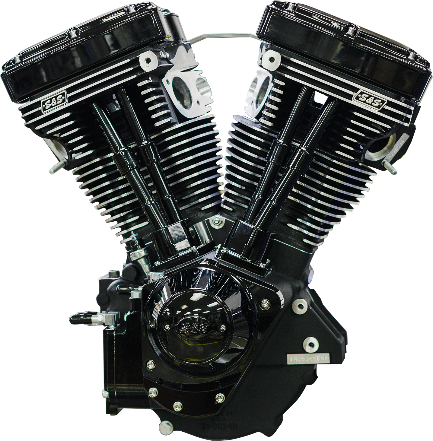 Motor de bloque largo S&amp;S CYCLE V124 Series Black Edition sin inducción/encendido 310-1158