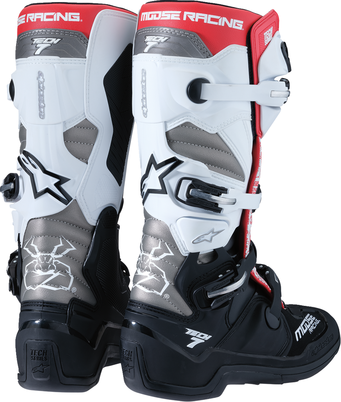 MOOSE RACING Tech 7 Boots - Black/White/Red - US 7 0212024-1225-7