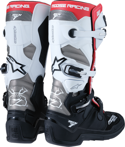 MOOSE RACING Tech 7 Boots - Black/White/Red - US 7 0212024-1225-7