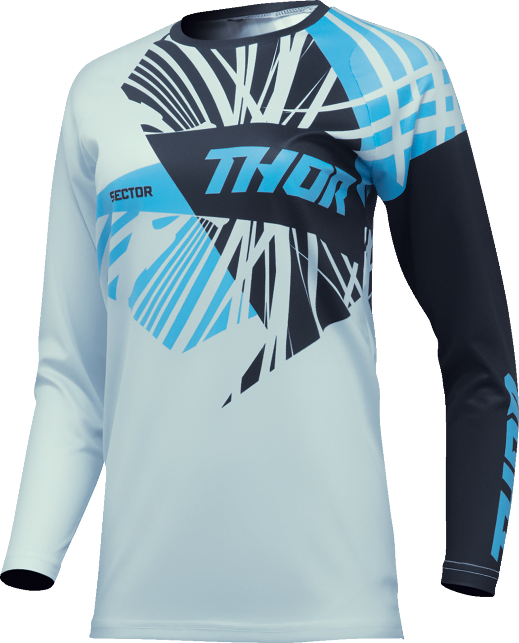 THOR Women's Sector Split Jersey - Blue/Black - Small 2911-0289