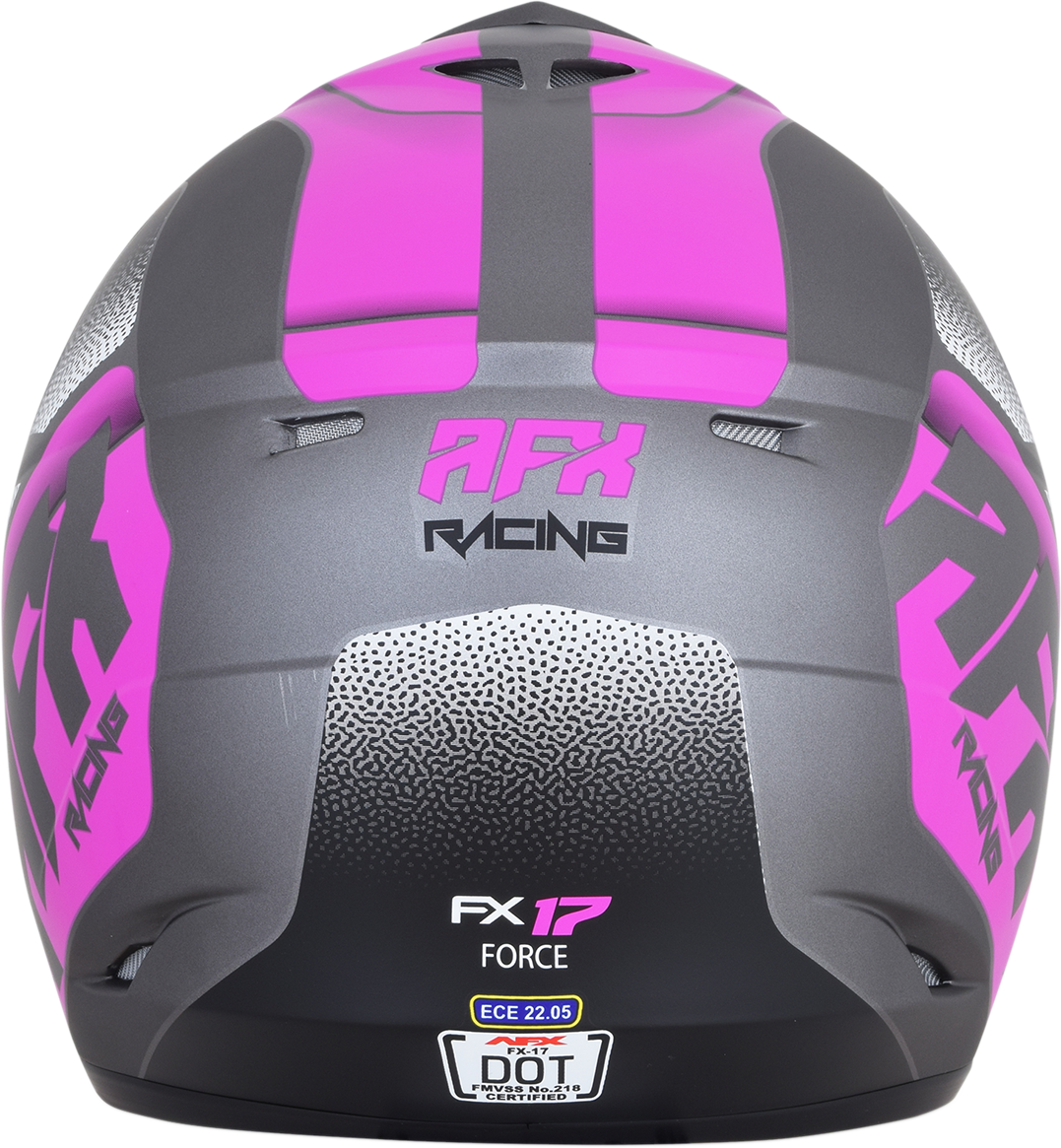 AFX FX-17 Helmet - Force - Frost Gray/Fuchsia - XL 0110-5212