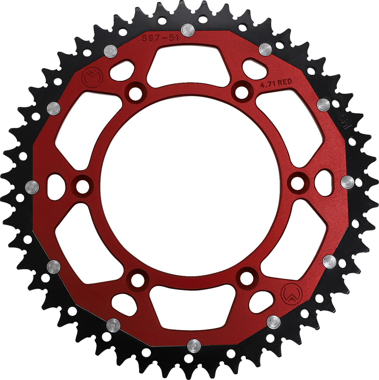 MOOSE RACING Dual Sprocket - Red - 51 Tooth 1210-897-51-13X