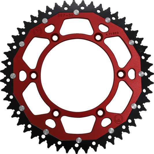 MOOSE RACING Dual Sprocket - Red - 51 Tooth 1210-897-51-13X