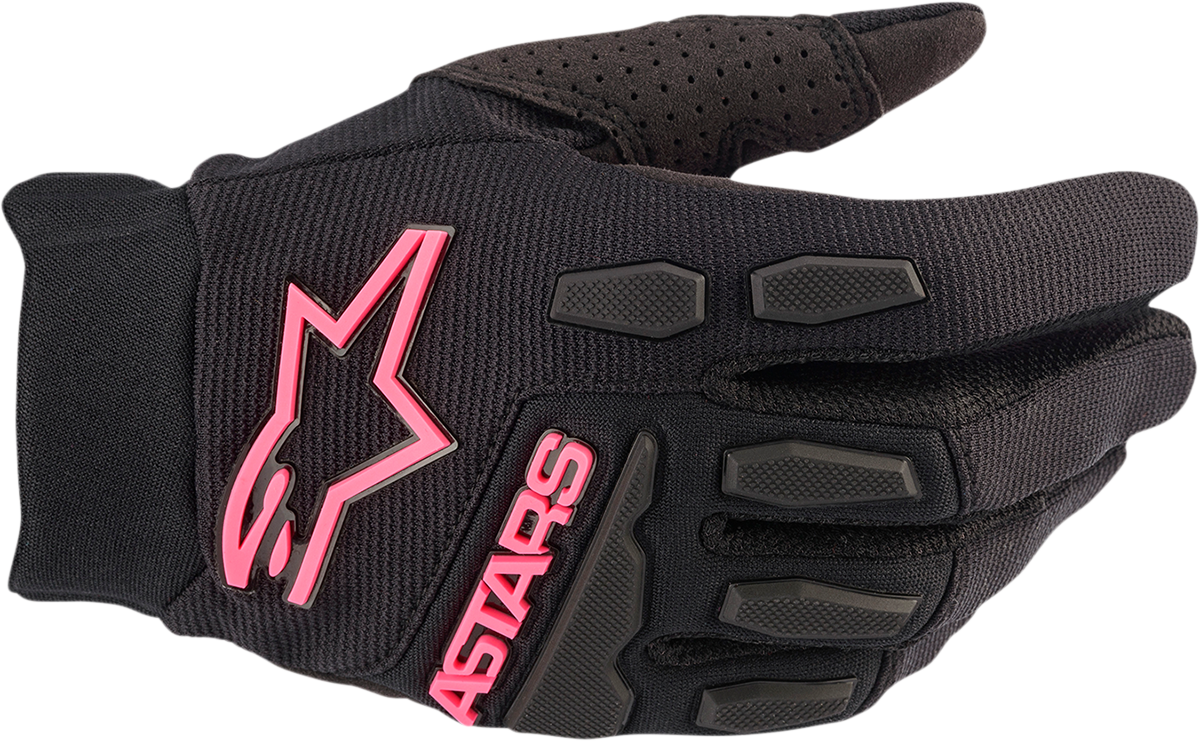 ALPINESTARS Women's Stella Full Bore Gloves - Black/Fluo Pink - Medium 3583622-1390-M