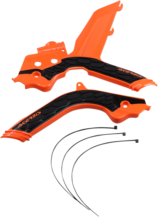 ACERBIS X-Grip Frame Guards - Orange/Black 2733445225