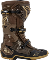 Botas ALPINESTARS Edición limitada Squad '23 Tech 10 - Marrón/Dorado - EE. UU. 10 2010020-839-10 