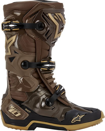 ALPINESTARS Limited Edition Squad '23 Tech 10 Boots - Brown/Gold - US 10 2010020-839-10