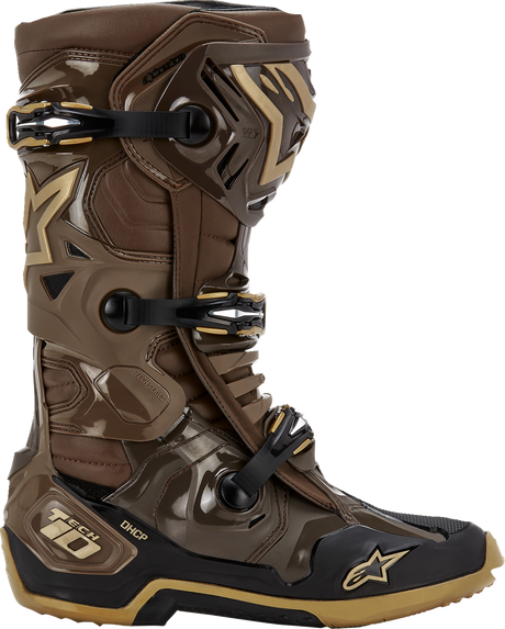 ALPINESTARS Limited Edition Squad '23 Tech 10 Boots - Brown/Gold - US 9 2010020-839-9
