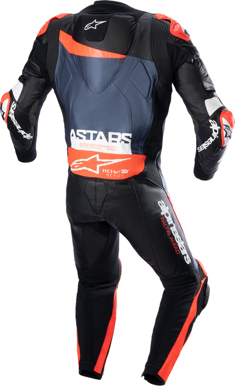 ALPINESTARS GP Plus v4 Leather Suit - Black/Red Fluo/Blue - US 38 / EU 48 3150523135748